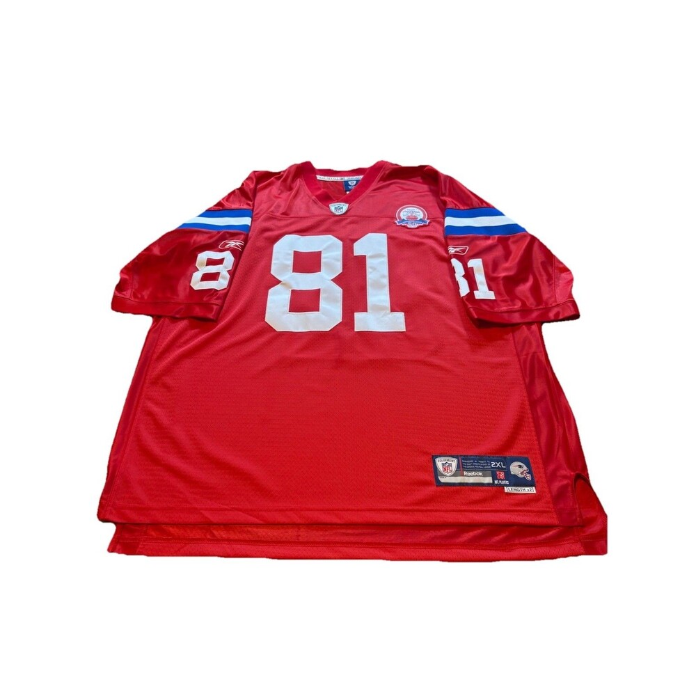 VTG Stitched Reebok New England Patriots Moss Jersey 50th  Anniversary Men’s 2XL